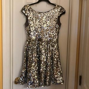 Silver sequins Topshop dress